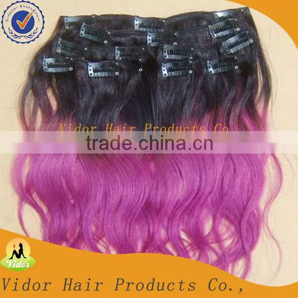 Human Brazilian Colored Two Tone Ombre Hair Weave For Black Women
