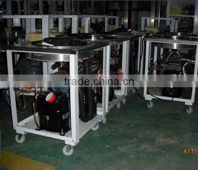 GL-F400 single flat pan fried ice cream machine