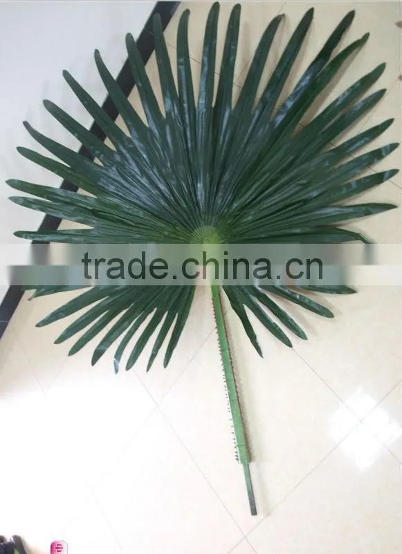 High simulation Artificial palm tree leaves/Fake Palm leaves/Silk leaves/plastic palm leaves