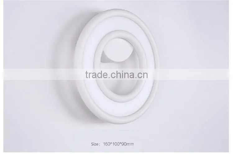 High Power Cool White Modern Wall Lamps 6W White Round Acrylic Wall Lamps