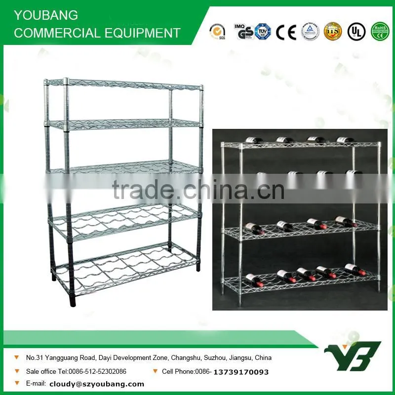 2015 hot sell NSF 100KGS heavy duty 5 tier home wine shelf (YB-WS023)