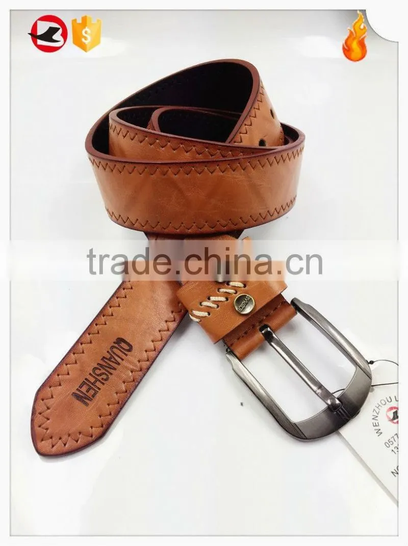 Good quality sew PU belt hot sale 2015