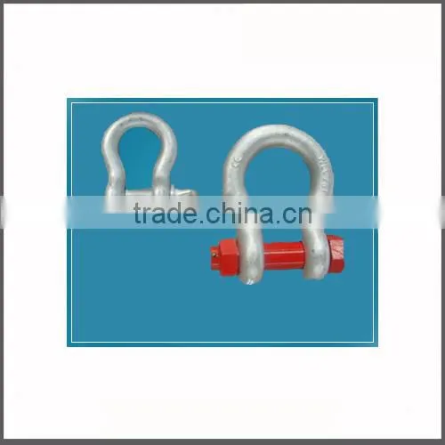 Adjustable Hot Dipped Screw Pin and Anchor Bolt Bow Shackle