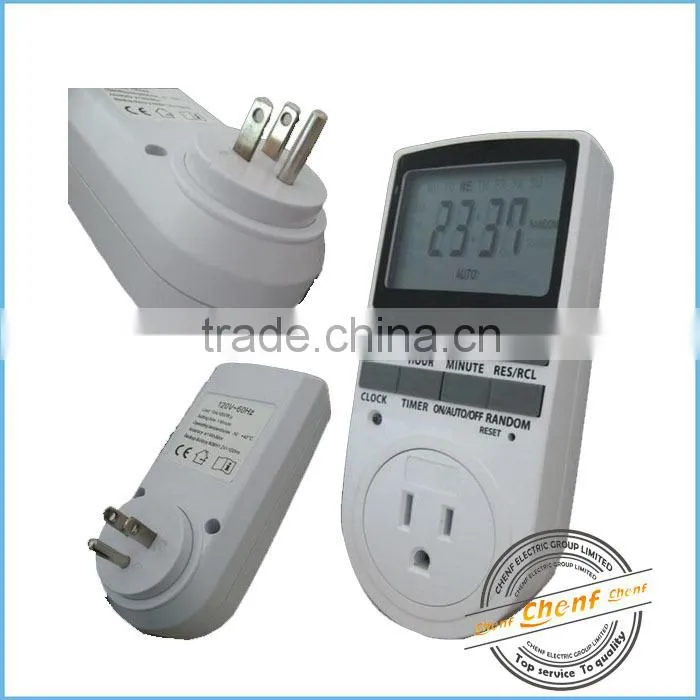 Newest High Quality Mechanical 15A 1800W Timer Socket Time Switch with LCD Display