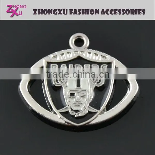 new custom popular metal NFL American football team Oakland Raiders pendant charms