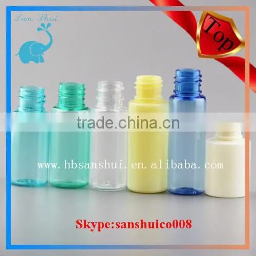 pink color 30ml and 120ml colored pet bottle with twist cap