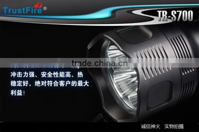 TrustFire TR-S700 7 X CREE XM-L T6 3800-Lumen LED Flashlight w/Step-less Brightness Control And Handle Switch (3*26650)