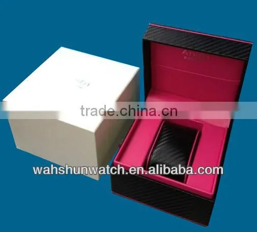 Black or White Color Genuine Leather Watch box