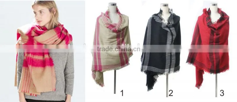 brand name fashion stripe 2015 wool scarf