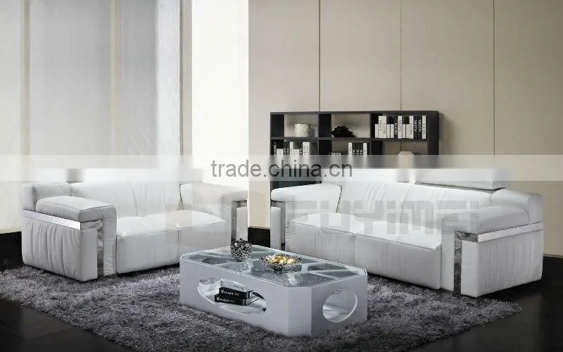 Modern design home furniture white fabric sectional sofa sets