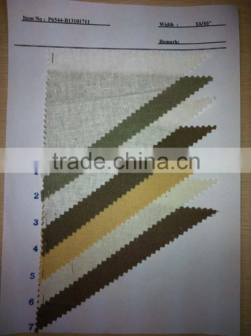 Cotton Linen stock lot fabrics:P6544-B13101711