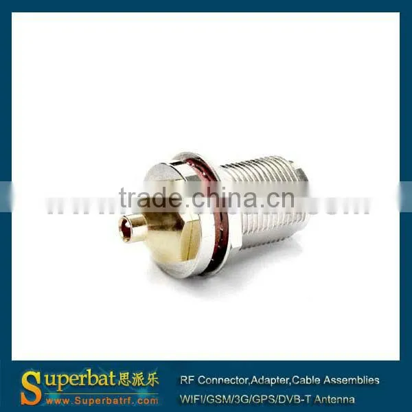 N type female connector with bulkhead O-ring solder for RG405