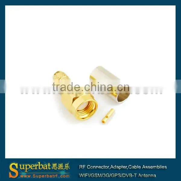sma male to male connector rp sma male connector RP-SMA Crimp Plug(female pin) connector for LMR195 RG58
