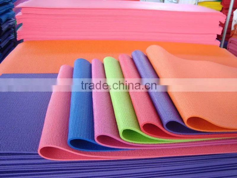 Purple Sticky Yoga Mat for Exercise, Yoga, and Pilates