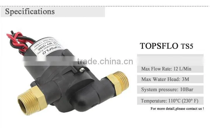 12V DC brushless SWH hot heat system pump