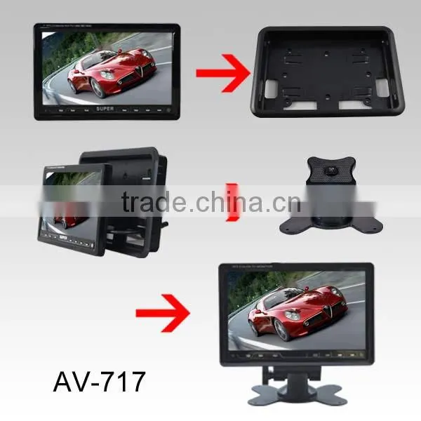 Super 7 TFT lcd monitor car monitor with full function remote control