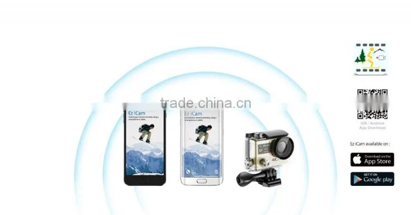 Hot Fashion EKEN H8 H8R 4K 30fps action camera 360VR Lens VR Mode 170 degree sport camcorder