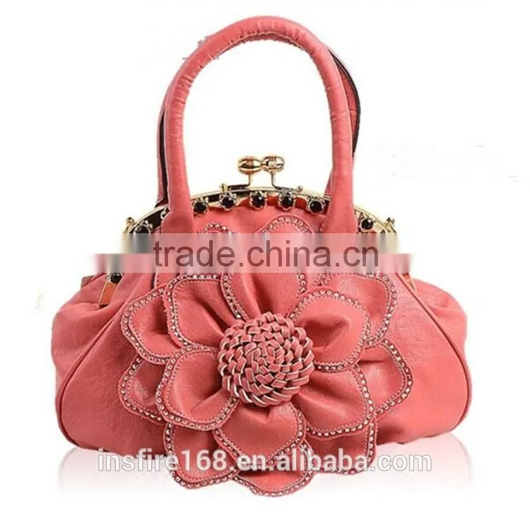 Beautiful pictures lay handbags shining halloween bag pu pink evening bags