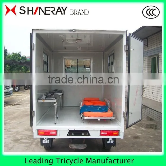 Semi-closed 3-wheel ambulance tricycle motorcycle Shineray brand
