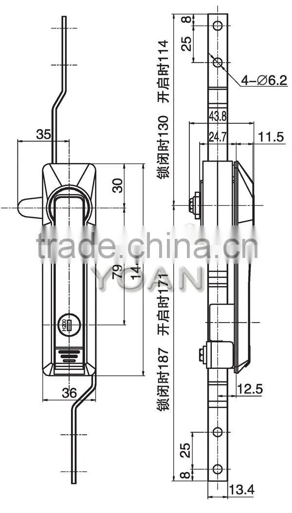 the high safe electrical panel lock cabinet door lock