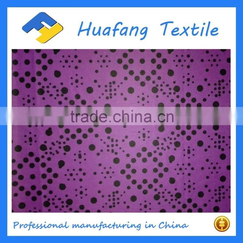wave point printed interlock knitted fabric