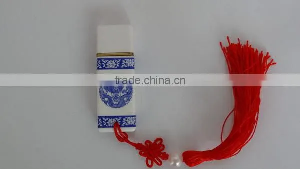 Present blue + white porcelain USB 32GB 2.0 Flash Drive Memory Stick Pen Thumb