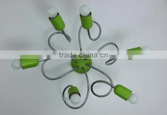 Modern creative design style goose neck led ceiling lamp can change shapes