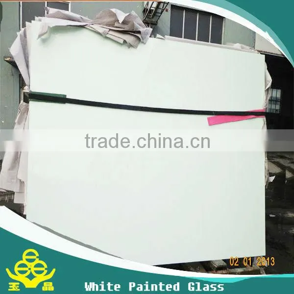 black painted White Painted Glass in china factory