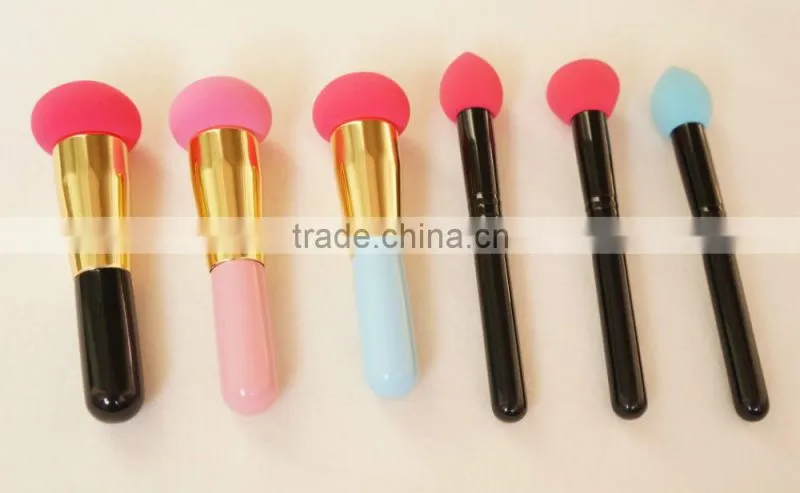 Mini Portable Aluminum Ferrule Makeup Sponge