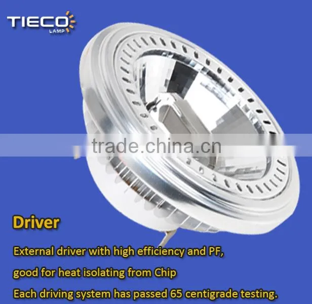 warmwhite 12v ar111 cob work on electronical transform