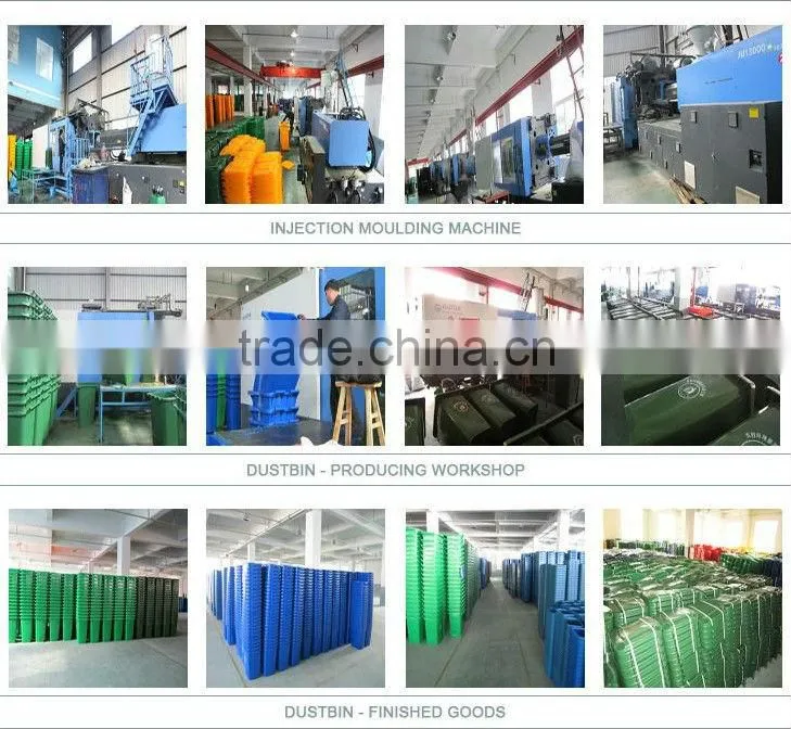 HDPE stand 120 liter garbage drum with wheels