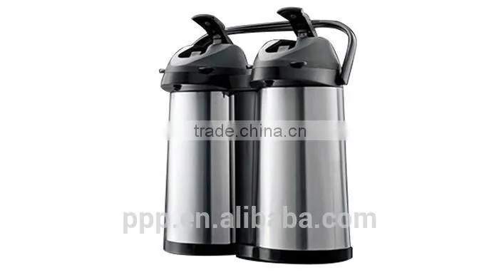 1.9L+1.9L Stainless Steel Body Vacuum Air Pot Double Glass Liner