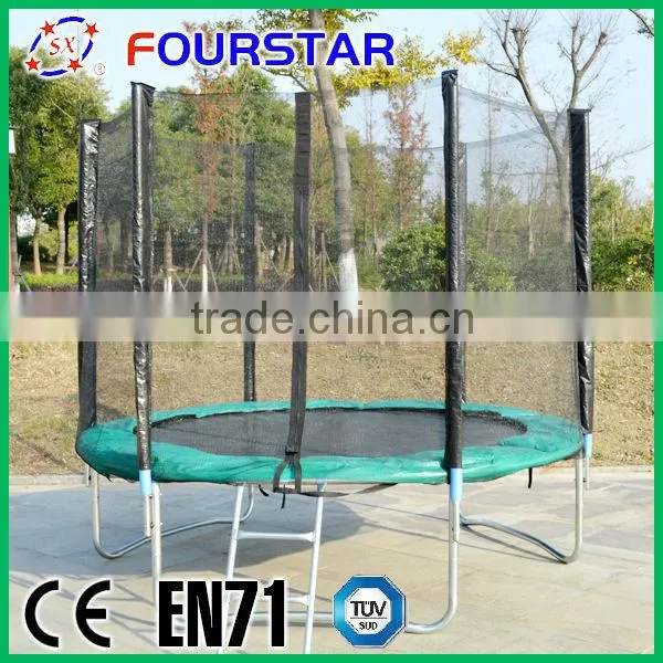 6FT Trampoline Outdoor Fitness Exercise Equipment Trampoline with Safe Net and Ladder, SX-FT(E)