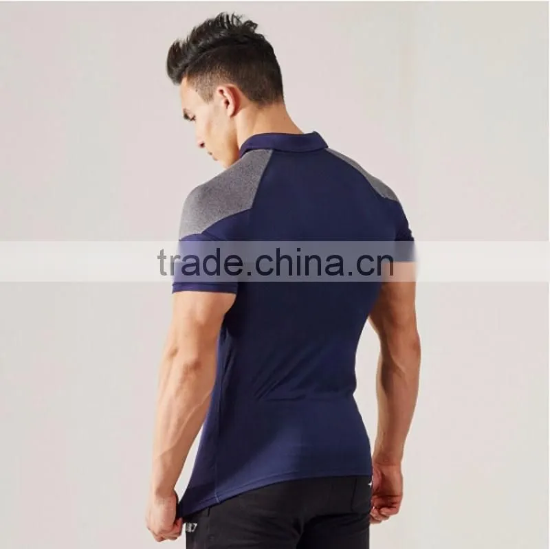 Wholesale dri fit seamless sport t shirt athletic wear silm fit t shirt