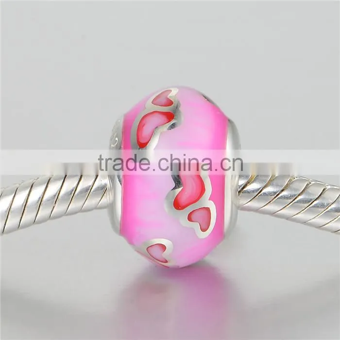 Lovely Fashion Design Pink Color Charm Bead Bracelet
