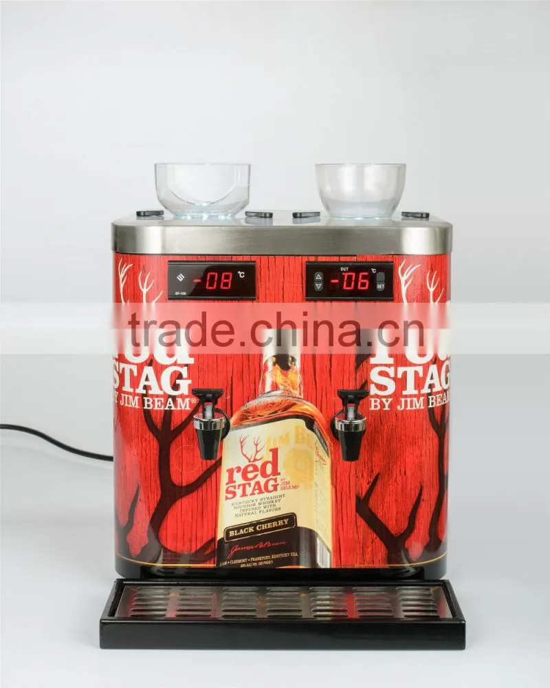900mlx2 liquor down to -8C Vodka tap machine double tank Liquor Chiller