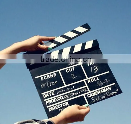 Acrylic film movie clapper board slate ,studio clapboard