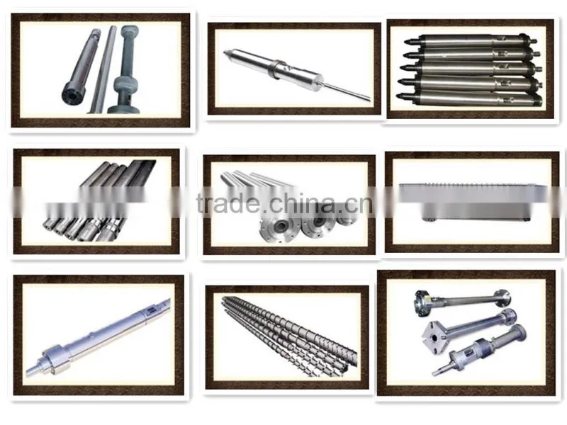 Wear and corrosion resistance conical twin screw and barrel for recycling