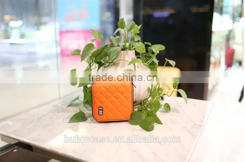 Fashion Orange Bubm 32 Capacity PVC Fabric DVD Case CD Holder personalized cd case multi disc dvd cases