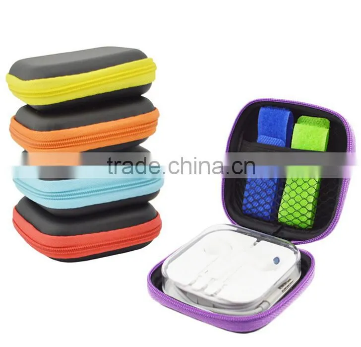 Mini Square Shape EVA Earphone Carrying Bag, EVA earphone case bag