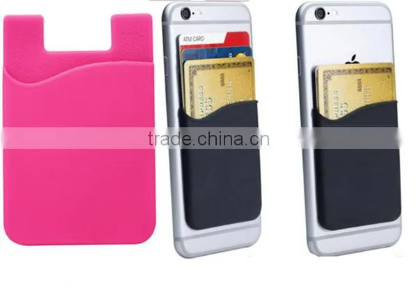 Wholesale Silicone 3m Cell Phone Back Sticker Card Holder