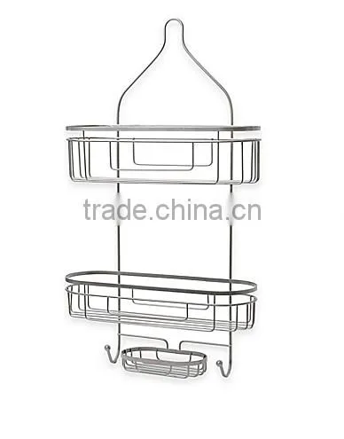 bamboo shower caddy and stainless steel shower caddy