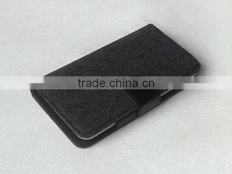 Black Canvas Leather Diary Universal Phone Case