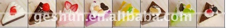 Fake dessert cake gift soft pvc keychain