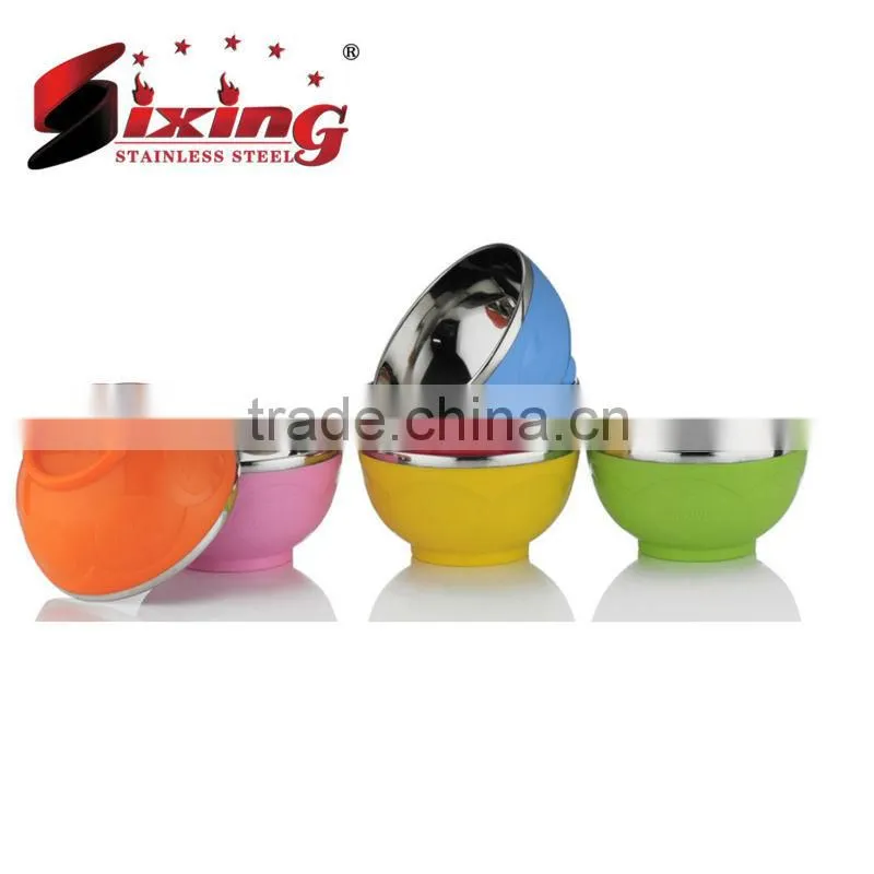 Colorful Stainless Steel Bowl Set/Mixing Bowl/Color Plastic Bowl/Salad Bowl