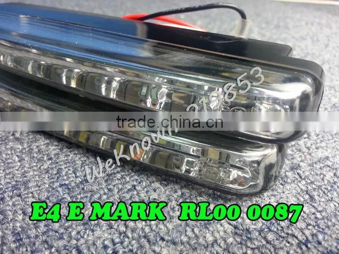 Universal 100% waterproof E MARK 16pcs 3528 LED Car DRL Driving Daytime Running Light with Automatic switch on/off