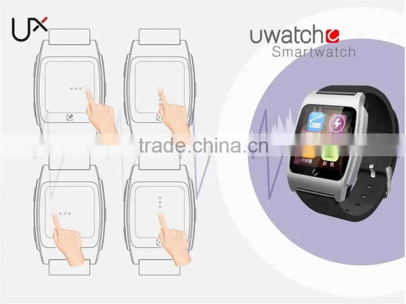 Bluetooth smart watch wristwatch UX Uwatch compatible with IOS and Android