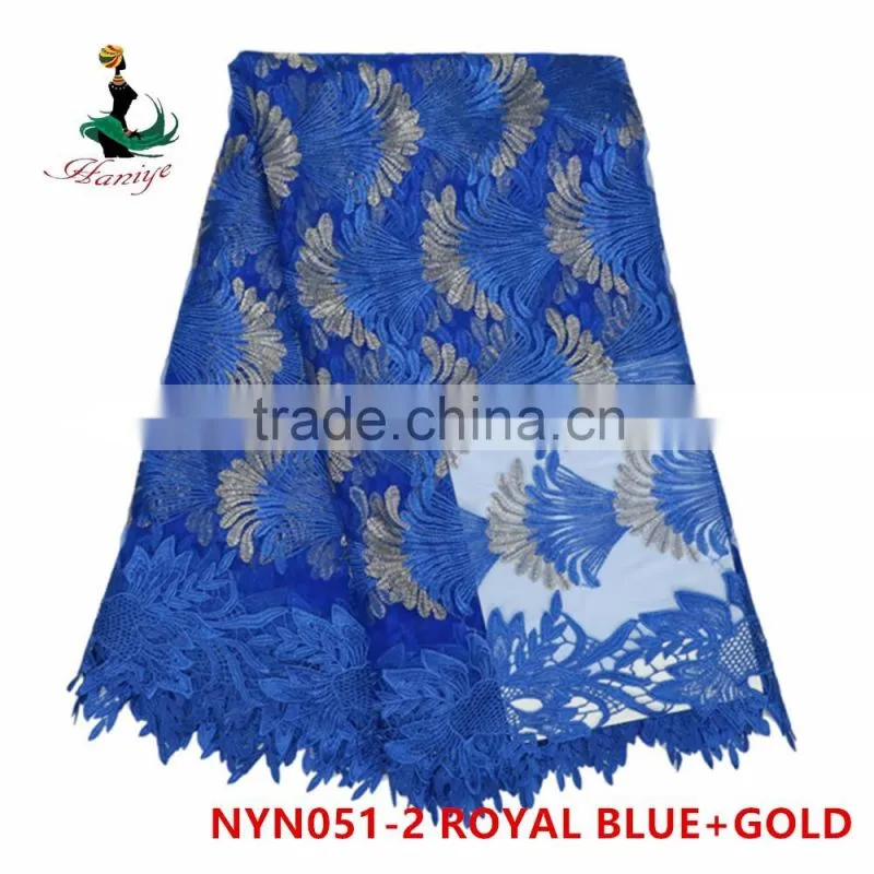 Haniye 2016 african tulle lace fabrics for party/tulle lace fabrics/NYN51