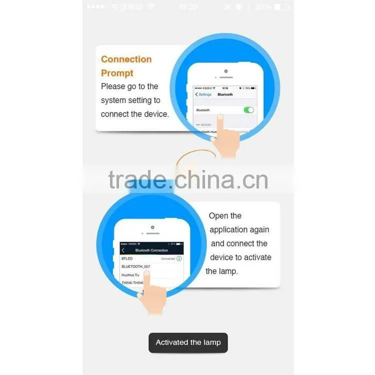Hot sales!Factory supply, hot selling Colorful light Fashional smart lamp touch sensor bluetooth speaker