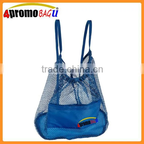 Promotional cheap drawstring mesh backpack bags for 2015